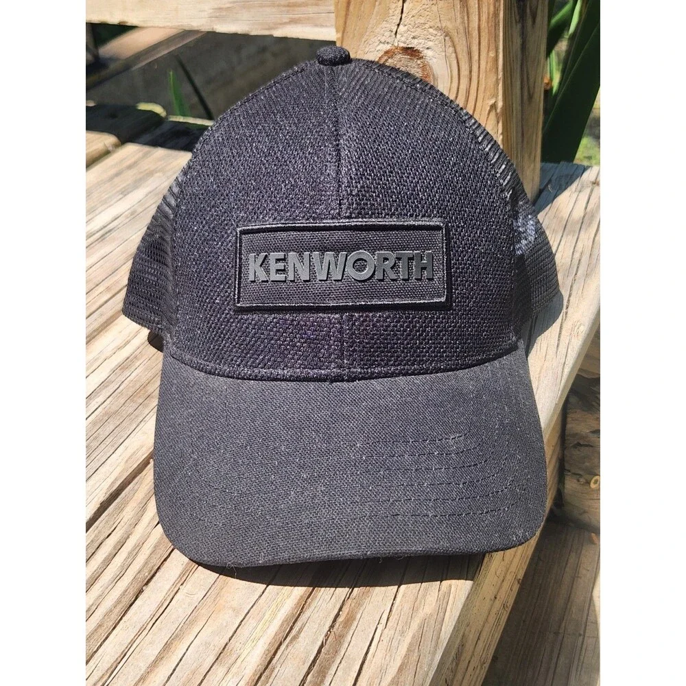 Kenworth KW Trucks Motors Blackout Mesh Snap Back Trucker Cap/Hat